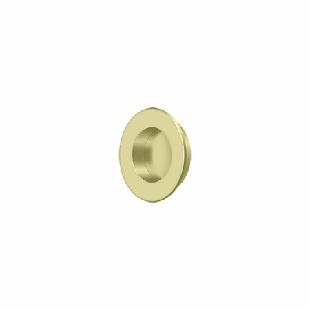 DELTANA 1-7/8 Round Flush Pull Unlacquered Bright Brass Finish FP178U3-UNL